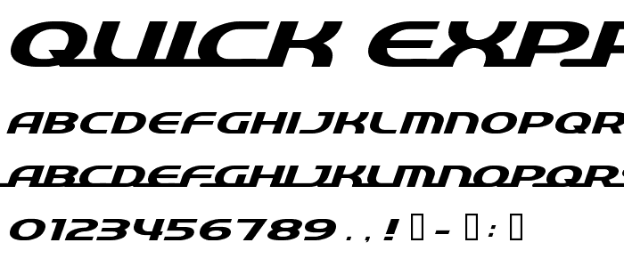 quick express font